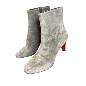 Elegant Gray Ankle Boots Sz 37/US 6